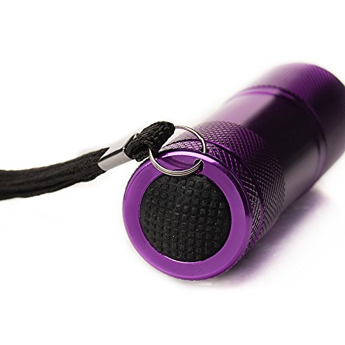 Taschenlampe 9 LED´s lila inkl. Batterien – LED Lampe Alu Leuchte Licht - 4