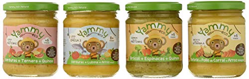 Yammy, Potito Ecológico de Verduras (Brócoli, Espinacas, Quinoa) - 12 de 195 gr. (Total 2340 gr.)