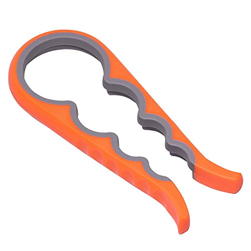 Fypo Deckelöffner Dosenöffner Universal Flaschenöffner für Schraubverschlüsse Anti-Rutsch geeignet für meisten Deckel 4 Größen von Deckel Öffnungshilfe & Glasöffner für Schraubgläser, Flaschen & Einmachgläser(Orange)