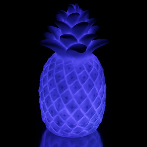 Ananasleuchte mit Farbwechsel, aus Kunststoff mit LED’s, 18,5×9,5 cm - 9