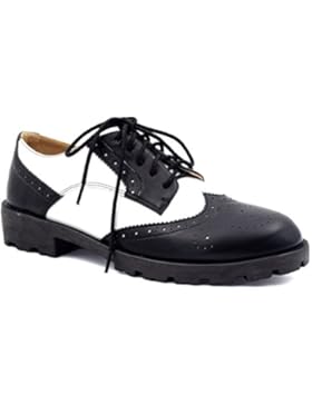 MaxMuxun Damen Oxford Schnürhalbschuhe