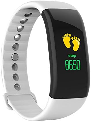 KLXEB Moving The Ring/Color Screen Smartphone Rings/Heart Rate/Blood Pressure/Bluetooth/Movement/Heart Rate Monitor/Message Alerts/Waterproof Hand Ring/Dimension :48*24.3*12Mm, White