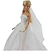 Price comparison product image Miunana Princess Evening Party Clothes Wears Dress Outfit Set for Doll with Veil Xmas Gift