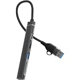 DM CHB025 USB-A ve Type-C Girişli 2*Type-C 1*USB-A SD Micro SD TF Kart Okuyucu &Ccedil;oklayıcı D&ouml;n&uuml;şt&uuml;r&uuml;c&uuml;