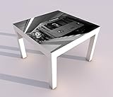Design - Tisch mit UV Druck 55x55cm schwarz weiß Metro Station Zug Bahn Berlin Spieltisch Lack Tische Bild Bilder Kinderzimmer Möbel 18A1563, Tisch 1:55x55cm