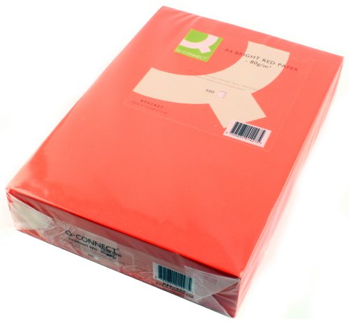 Q-CONNECT Kopierpapier bunt A4 80 GSM 1 Ries Bright Red