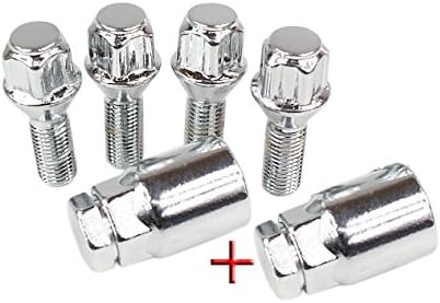 Pack of 4 (Thread M12 x 1.5 26 mm to 19 mm/21 Taper/Chrome-Plated/Anti Theft Wheel Locks/Kebu/Carbonado/Steel Wheel/Alloy/Wheel Bolt/New/BMW/Mercedes/Opel/Renault/VOLKSWAGEN/Series 3, Series 5 /7 Series/A Class/B Class/C Class/CLK/SLK E Class/Corsa/Tigra/Vectra/Signum/Omega/Agila/Astra/Megane/Laguna/Passat/Jetta/Scirocco/Golf/Polo/Seave/Rims