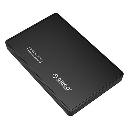 ORICO 6,3 cm USB 3.0 Hard Drive Disk HDD Externes Gehäuse/Case für 9,5 mm 7 mm 6,3 cm SATA HDD und SSD, Werkzeuglose HDD Installation kompatibel mit Windows 2000/Windows ME/Windows 98/XP/Vista/7/8, Mac OS 9.1/10.8.4 höher - 6