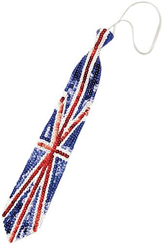 Bristol Novelty BA907 - Union Jack Sequin Long Tie