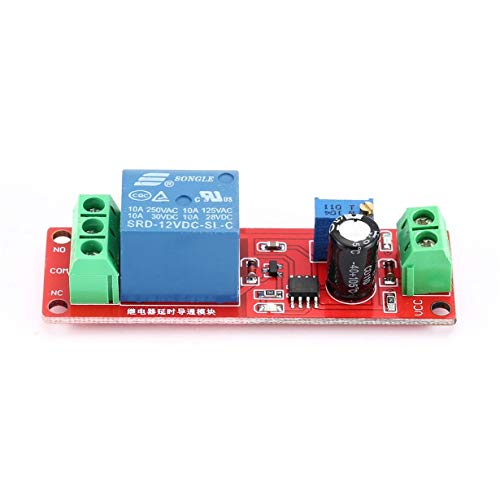 Preisvergleich Produktbild 12V, Einstellbarer Schalter, Zeitrelaismodul, monostabiler Verzögerungsschalter, für Auto, für elektronische Geräte (rot & blau)