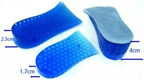 Heel Lift shoe insert height increase insoles pads [grey surface and blue base]