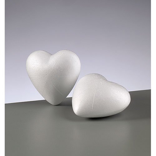 Preisvergleich Produktbild Styroporherzen 90mm Vollherz 20 Stück