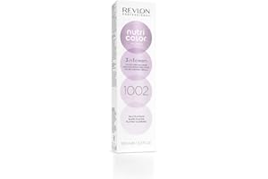 REVLON PROFESSIONAL Nutri Color Filters, Mascarilla de Coloración Temporal para el Pelo, Revive el Color del Cabello, Brillo y Coloración Intensa, Tinte Pelo Mujer Tono 1002 Platino Clarísimo, 100ml
