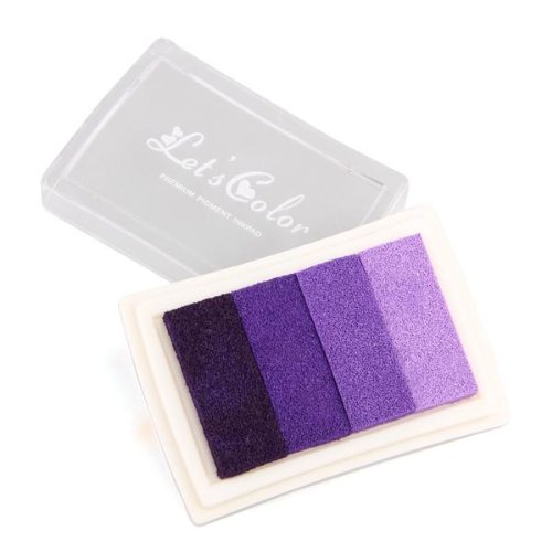 Almohadilla Tinta para Sello Tamp  n Color Violeta Gradiente Scrapbooking