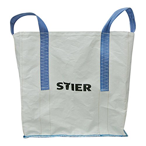 STIER Transportsack BIG BAG | Größe 90x90x90cm | Tragfähigkeit 1500kg | oben offen | Transport von Steinen, Sand, Kies, Kunststoffgranulaten, Düngemitteln, Getreide | Laubsack |
