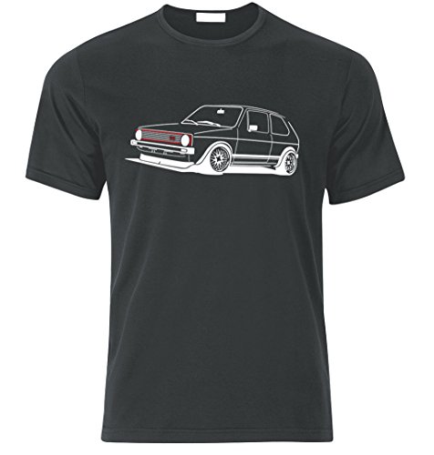 VW GOLF 1 Gti MK1 VW-Fans GTI-Fans Fan T-Shirt Tuning (S, GRAPHITE) VW GOLF 1 Gti MK1 VW-Fans GTI-Fans Fan T-Shirt Tuning (S, GRAPHITE)