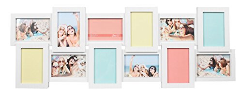 Ideal Gallery Bilderrahmen in Weiß für 12 Fotos 10x15 Foto Collage Galerie