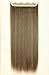 Fashion Long Straight Curly Wavy One Piece 5Clips Clip in Hair Extension Extensions Half Full Head Womens Ladies Black Brown Blonde (26 inches, Dark Brown mix Ash Blonde)