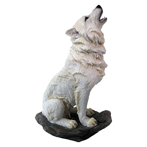 Figura de lobo aullando en la tormenta de Nemesis Now