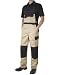 Produktbild PIONIER WORKWEAR Herren Funktions-Latzhose Color Wave in schwarzbeige (Art.-Nr. 3044) beige/schwarz,Größe 46