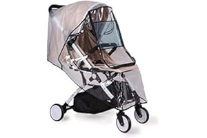 FAKEFACE Habillage Pluie pour Poussette Bébé Habillage Pluie Universel Vent Poussière Imperméable Coupe-Vent Shield Poussette Universelle Moustiquaire pour Landau, Lit parapluie, Imperméable Contre la Pluie