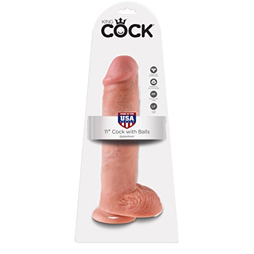 Preisvergleich Produktbild King Cock 28 cm Flesh Dildo mit Balls