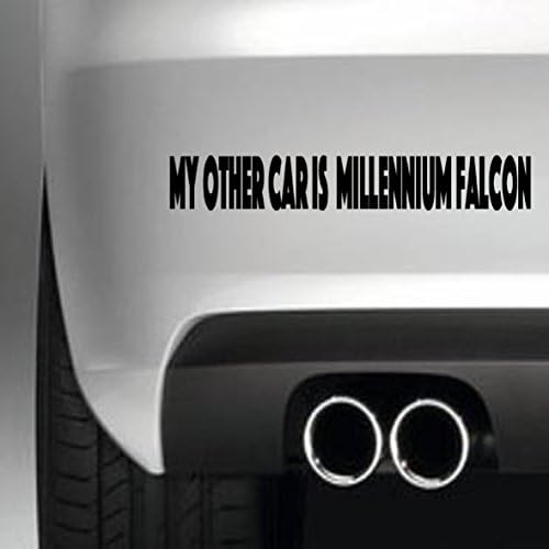 MY OTHER CAR IS MILLENNIUM FALCON BUMPER STICKER FUNNY BUMPER STICKER CAR VAN 4X4 WINDOW PAINTWORK DECAL GRAPHIC