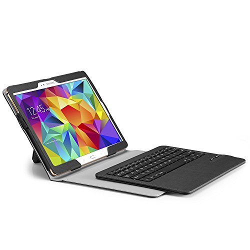 MoKo Samsung Galaxy Tab S 10.5 Bluetooth Tastatur Hülle – PU Leder Tasche Schutzhülle mit abnehmbarer Wireless Bluetooth Keybord Case QWERTY Layout für Samsung Galaxy Tab S 10.5 Zoll Tablet, Schwarz - 3