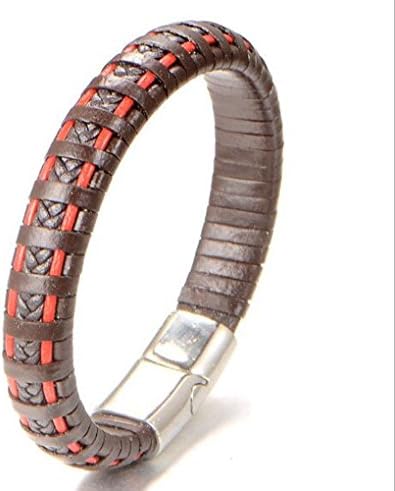 TIZIKJ Men Leather Rope Bracelet Diy Genuine Leather Weave Hand Strap