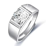 herren silberring mit schwarzem stein Halo simuliert Diamant eine Dosierung von mehr Glanz das ist perfekt für Verlobung Hochzeit Party Termin Hochzeit Zeremonie.