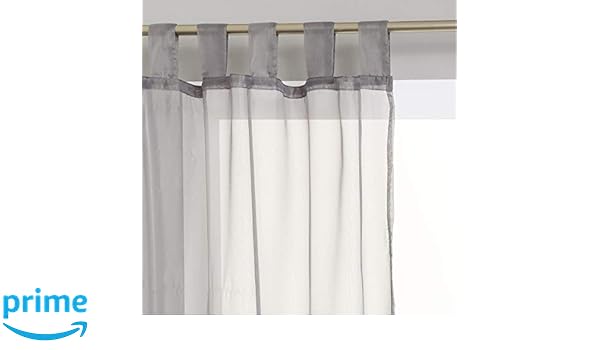 Set Of 2 Tab Top Net Curtains Ready To Hang 140 X 240cm Colour