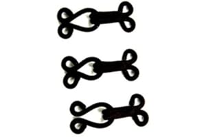 Prym Consumer 3 Pelzhaken schwarz und Augen Haken und Augen Ösen groß gesamtlänge 3 cm