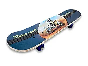 MINSO Skateboard, Wooden Board Playboy Skates Special Printed Wood Big Skateboard (Random Design , 16 x 5 Inch_Small )(MN_16)