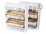 ✔ 2er-Set: Sie erhalten 2 flache weiße Obstkisten aus echtem Holz mit 2 geflammtem Mittelbretter im Used-Look, ideal als Shabby Möbel
