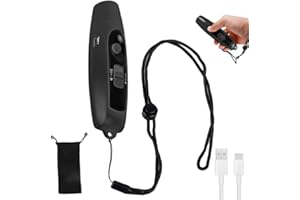 GAOUTO Silbato electrónico con 3 tonos y 2 modos de luz LED, silbato deportivo portátil, silbato de alta frecuencia, silbato de señal al aire libre para entrenadores, árbitros, deportes, supervivencia