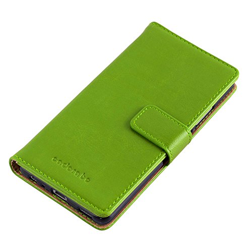 Huawei P9 Funda Estilo Libro de Cuero Sint  tico en VERDE HIERBA de Cadorabo  Dise  o LUXURY      Cubierta Protectora con Cierre Magn  tico  Tarjetero y Funci  n de Suporte     Protecci  n Carcasa Caja Etui Case Cover