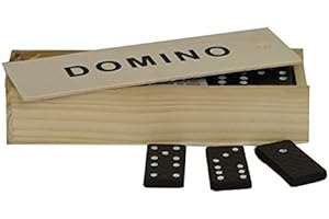 PALGRAVE Dominoes set in wooden box, ideal for travel - gift stocking filler