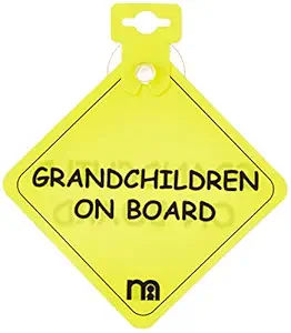 Mothercare Grandchild On Board Sign for Babies/Kids,Yellow