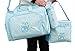 Diaper Bag,Travel Baby Bag,Baby Nappy Changing Bags Diaper Storage Organizer/Mummy Nursery Changing Bag Set Handbag Shoulder Bag Tote Backpack Totes in Bag Nappy Organiser with Travel Mat