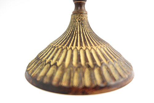 Leuchter BRAUN RUSTIKAL 29cm Jüdischer Kerzenleuchter Menorah Messing Chanukka - 3