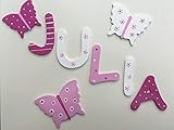  Tolle Holzbuchstaben für Kinderzimmer-Tür, Schmetterling