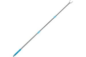 ‎USHOBE USHOBE Teleskopische Wäscheleine Stütze Einziehbare Wäscheleine Stange Aufhänger Verstellbarer Anziehstab Kleidung Trocknen Haken Stange Für Kleidung Haushalt Himmelblau 131 cm