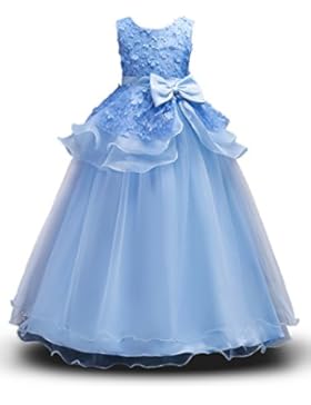 Prinzessin Kostüm Mädchen Blumen Kleider Lang Rock mit Schmetterling,ärmellos,Party,Hochzeit