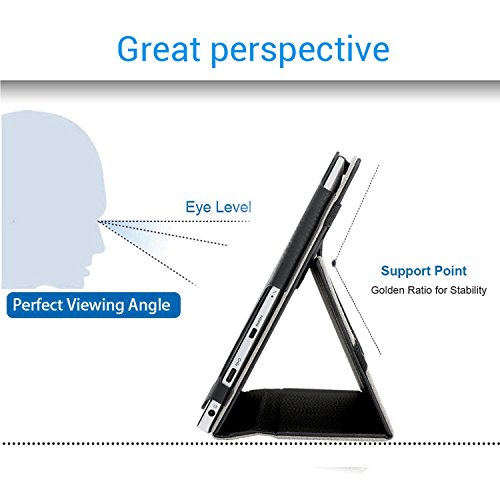 Lenovo Miix 320 hülle, IVSO hochwertiges PU Leder Etui hülle Tasche Case – mit Standfunktion, super 360° Anti-Wrestling, ist für Lenovo Miix 320 Tablet-PC perfekt geeignet (Für Lenovo Miix 320, Schwarz) - 9