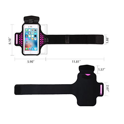 Wasserabweisend Sportarmband mit SchlÃ¼ssel, Geld, Kreditkarte Halter fÃ¼r iPhone 7/7 Plus/6/6S Plus, Galaxy S8 S7 S6 Edge, oder Smartphones bis 14,5 cm