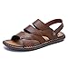 Produktbild Apragaz Herren Sandalen Sommer Outdoor Wanderschuhe Offene Spitze Atmungsaktive Sport Strand Hausschuhe (Color : Khaki, Größe : 44 EU)