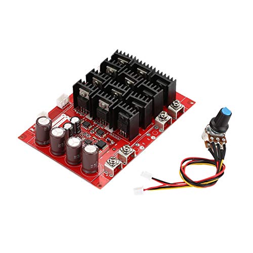 10-50V 60A DC Motor Speed Control PWM HHO RC Controller 12V 24V 48V 3000W MAX RC Controller Durable Brush Motor - Red