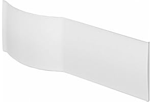 ORCHARD BATHROOMS Orchard P Shaped Shower Bath Acrylic Front Panel 1500mm - White Bath Panel, Rectangular Bath Panels, Baths