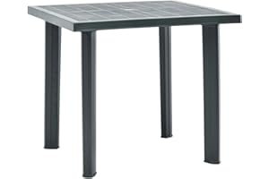 ‎VIDAXL vidaXL Gartentisch Witterungsbeständig Balkontisch Terrassentisch Esstisch Tisch Campingtisch Beistelltisch Grün 80x75x72cm Kunststoff