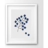 Küchenbild ungerahmt, Blaubeere Illustration